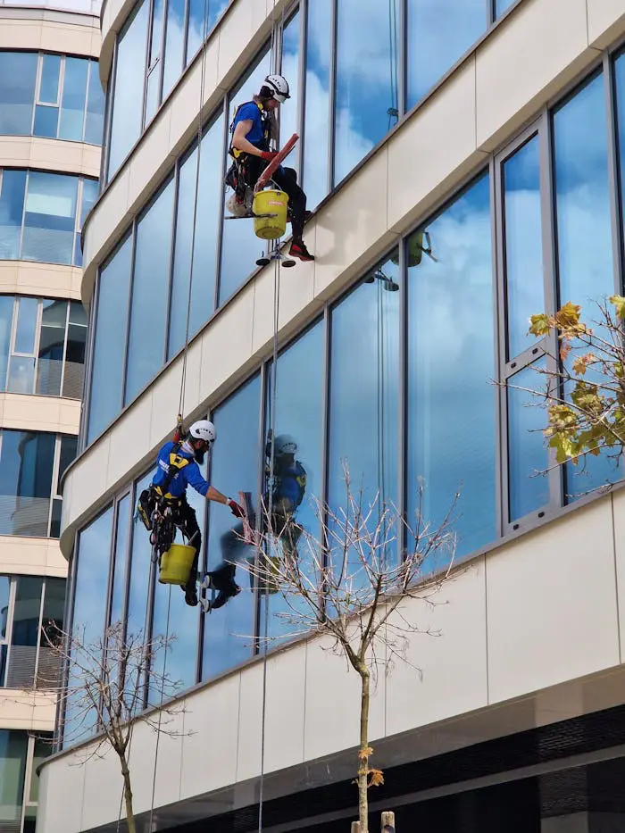 Window Cleaners Climbing a Skyscraper | Commercial Window Cleaning Franklin, TN
